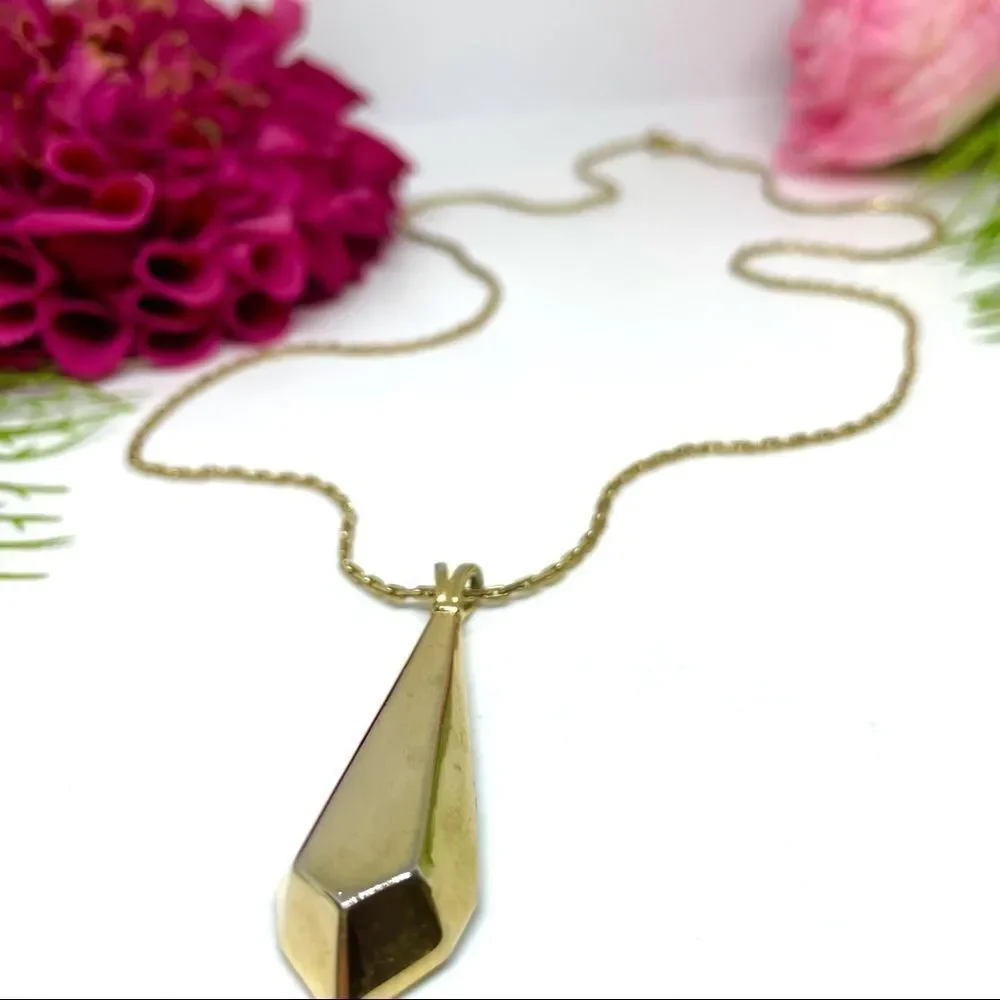 VINTAGE⚜️Mid Century Abstract Gem Pendant Necklace